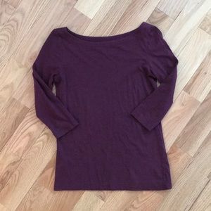 Loft Boat Neck 3/4 Sleeves Shirt